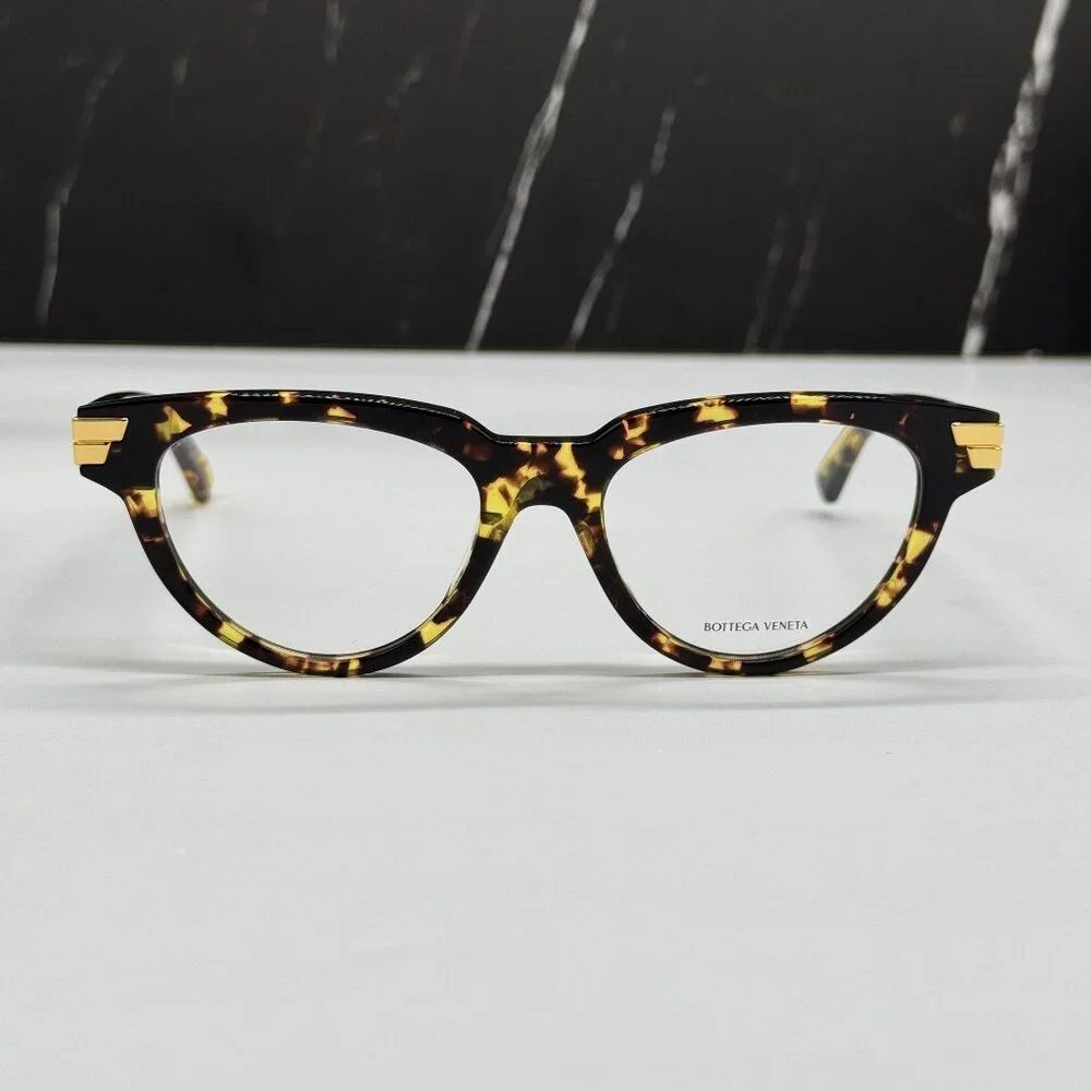 NEW BOTTEGA VENETA BV1106O 002 CAT EYE HAVANA WOMEN EYEGLASSES